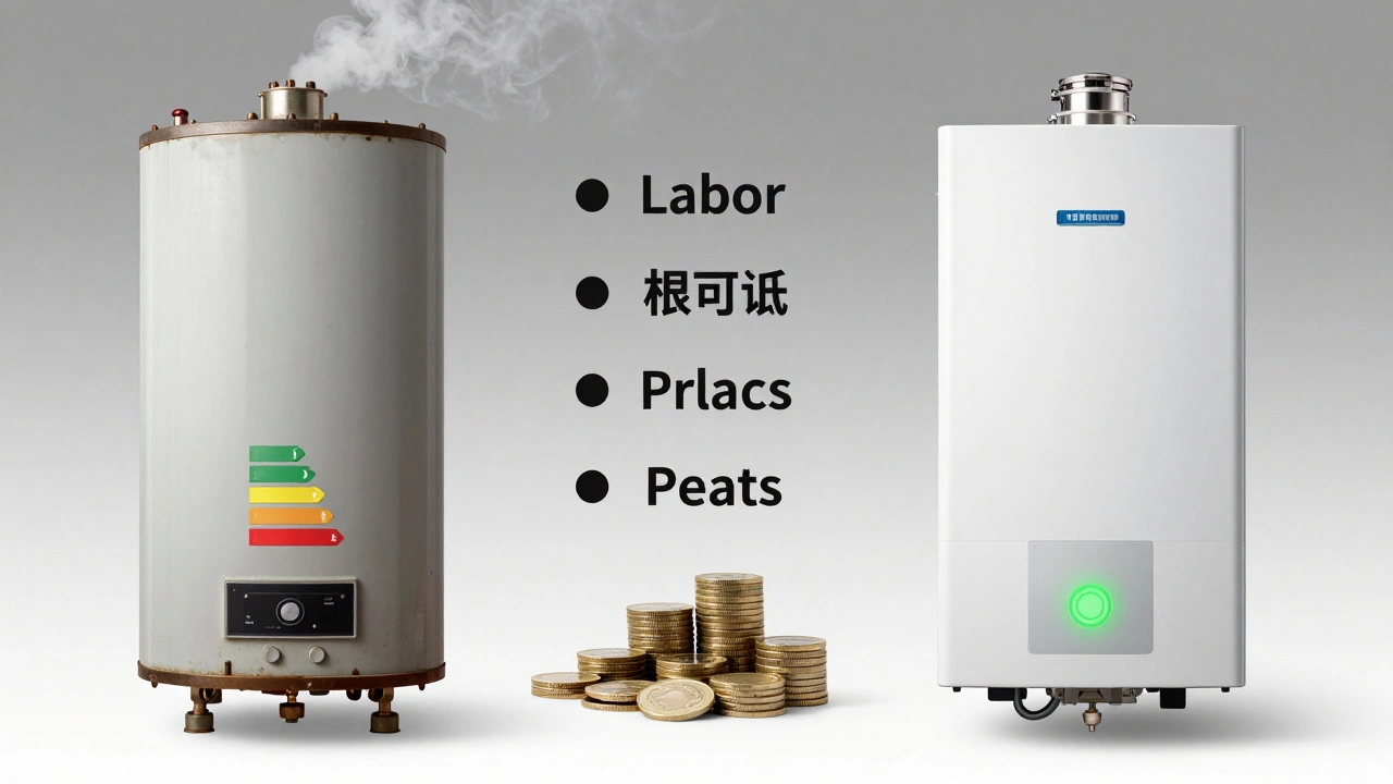 Comparison of old inefficient vs new efficient boiler systems