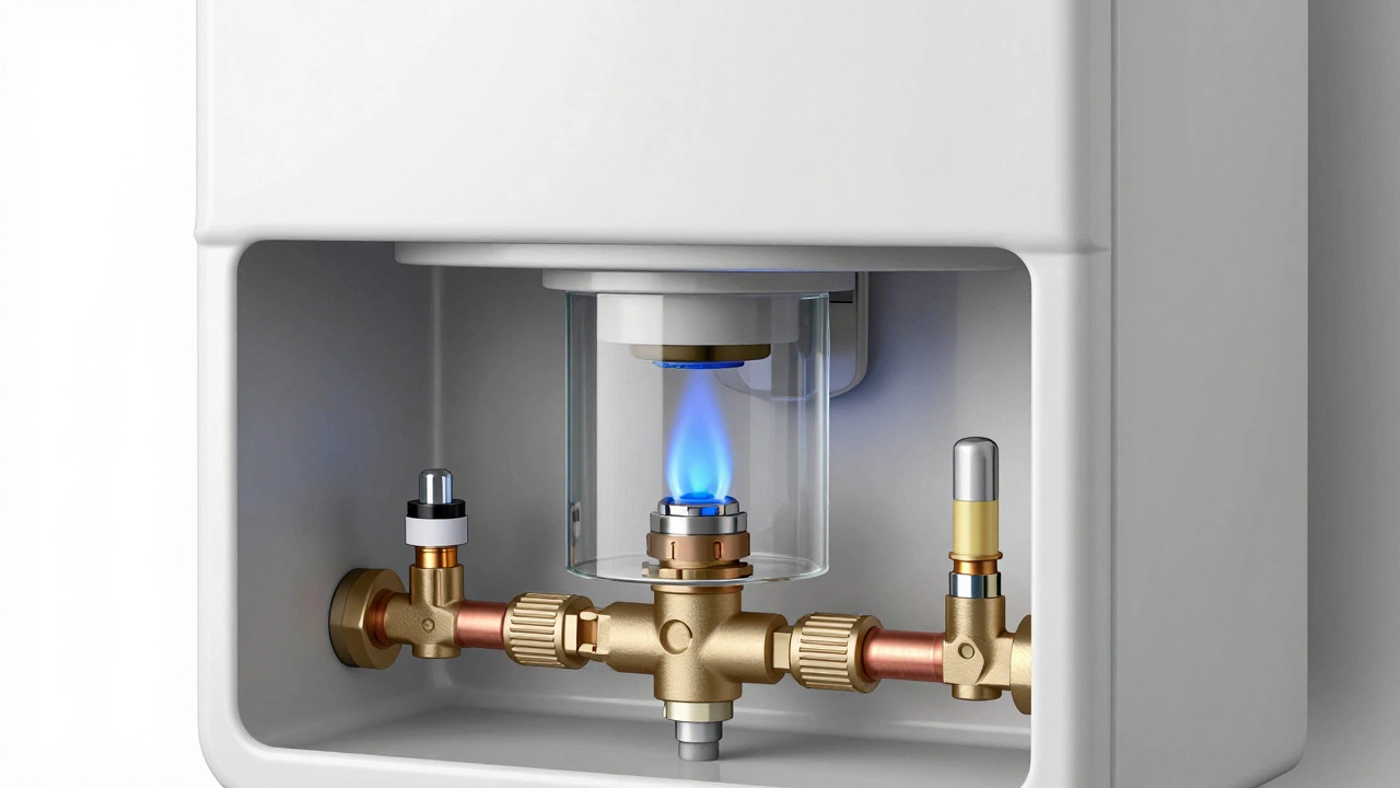 Gas water heater pilot light mechanism
